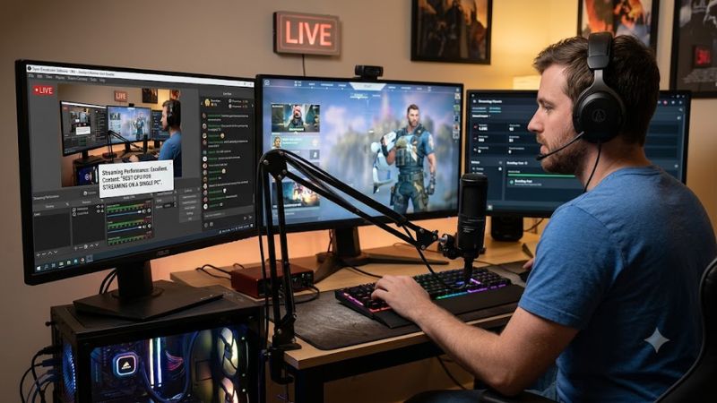 Best cpu for streaming on a single pc