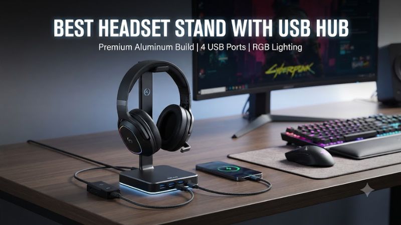 Best headset stand with usb hub