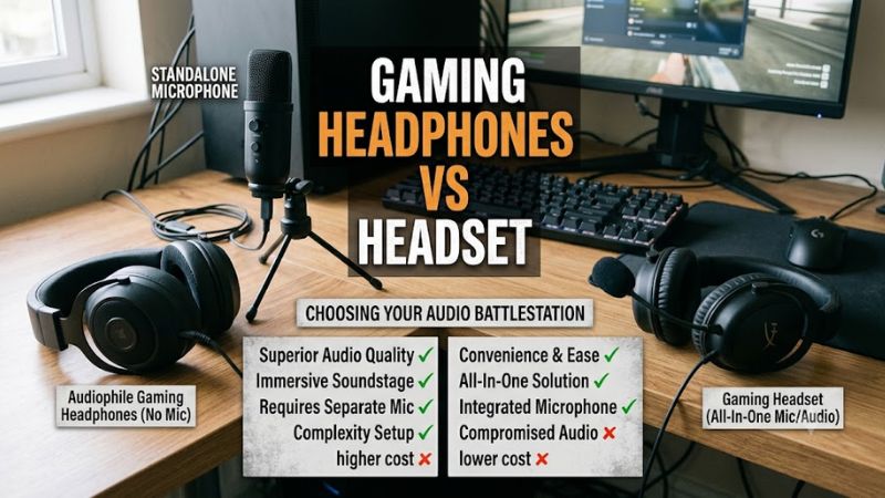 Gaming headphones vs headset