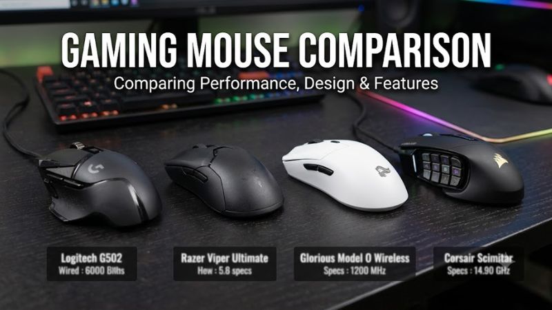 Gaming mouse comparison