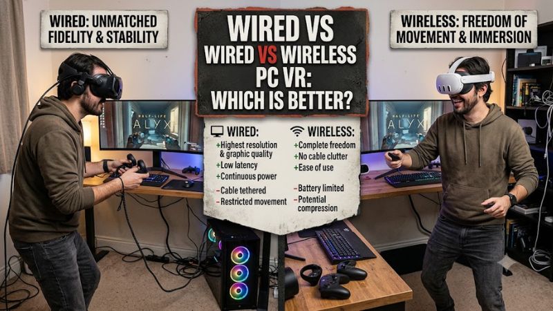 Wired vs wireless pc vr which is better