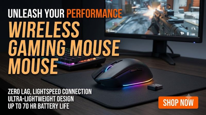 Wireless gaming mouse