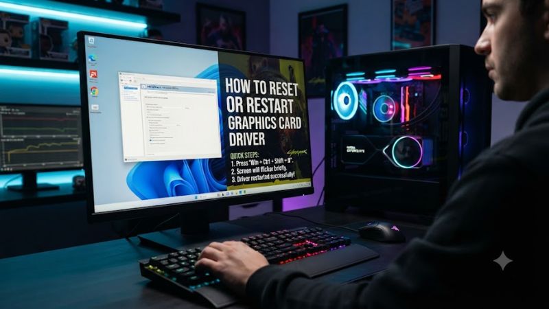 How to reset or restart graphics card driver
