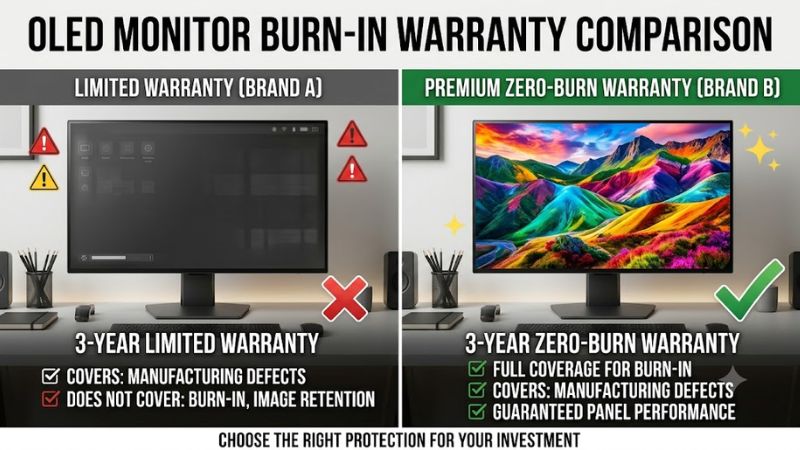 OLED Monitor Burn-In Warranty Comparison